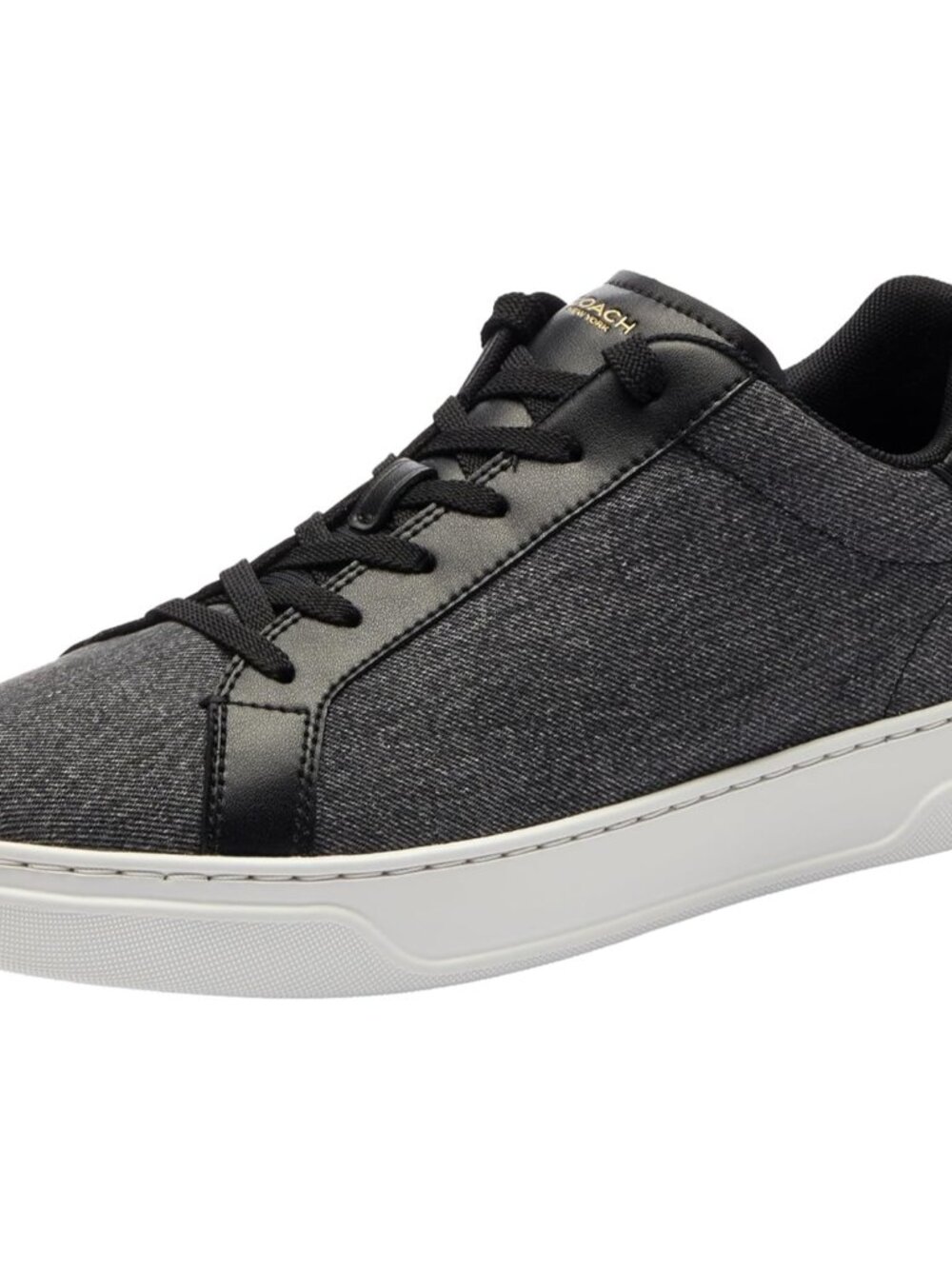 Men's Black Washed Polyester Classic Canvas Upper Imported Line Soft Fit Sneaker